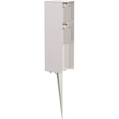 ledscom.de Coluna de tomada de energia para jardim POMI com de terra para exterior, IP44, 2 vezes, aço inoxidável, angular, 23 cm ledscom.de Coluna de tomada de energia para jardim POMI com de terra para exterior, IP44, 2 vezes, aço inoxidável, angular, 23 cm