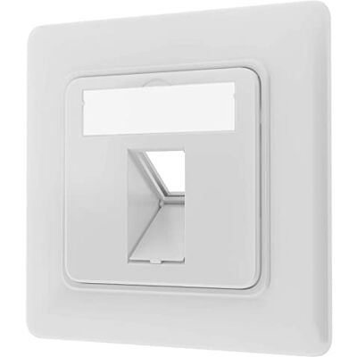 HB-DIGITAL tomada de rede para 1 x Keystone módulo Jacks tomada embutida caixa de junção tomada vácuo para, por exemplo, LAN RJ45 LAN Ethernet 1-Port RAL9003 HB-DIGITAL tomada de rede para 1 x Keystone módulo Jacks tomada embutida caixa de junção tomada vácuo para, por exemplo, LAN RJ45 LAN Ethernet 1-Port RAL9003