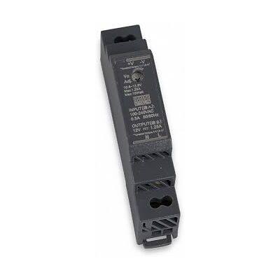 MEAN WELL Transformador LED para iluminação LED (calha DIN), , 12 V CC, 15 W, 90 x 17,5 x 54,5 mm, cor preta MEAN WELL Transformador LED para iluminação LED (calha DIN), , 12 V CC, 15 W, 90 x 17,5 x 54,5 mm, cor preta
