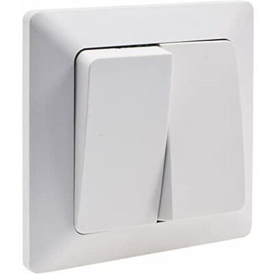 ChiliTec Interruptor da série MILOS branco mate com moldura, 2 dobras ChiliTec Interruptor da série MILOS branco mate com moldura, 2 dobras