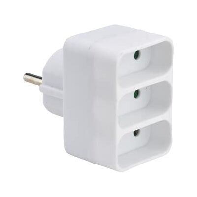 DEBFLEX Adaptador Triplo 2P 6A Branco DEBFLEX Adaptador Triplo 2P 6A Branco