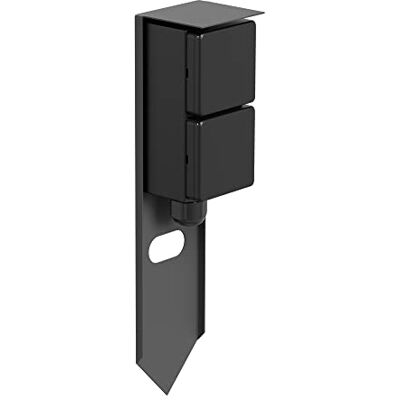 ledscom.de Suporte de lâmpada de jardim PIWI com estaca de terra para exteriores, IP44, 2 vias, aço inoxidável, antracite, angular, 30 cm ledscom.de Suporte de lâmpada de jardim PIWI com estaca de terra para exteriores, IP44, 2 vias, aço inoxidável, antracite, angular, 30 cm