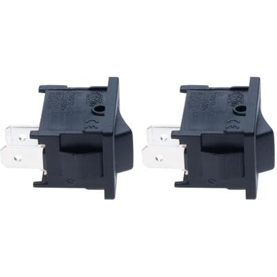 Keple Mini interruptor de baloiço de 12 V 2 pinos (pacote de 2) interruptor basculante SPST ON OFF botão de pressão 250 V volts CA 10A Snap-in para carro carro carro automotivo barco eletrodomésticos Keple Mini interruptor de baloiço de 12 V 2 pinos (pacote de 2) interruptor basculante SPST ON OFF botão de pressão 250 V volts CA 10A Snap-in para carro carro carro automotivo barco eletrodomésticos