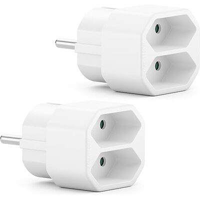 deleyCON 2 unidades. Extensão múltipla de interior com cabo Euro cabo de alimentação adaptador de tomada adaptador de alimentação Euro multi tomada com 2 tomadas Euro 2,5 A interior, máx deleyCON 2 unidades. Extensão múltipla de interior com cabo Euro cabo de alimentação adaptador de tomada adaptador de alimentação Euro multi tomada com 2 tomadas Euro 2,5 A interior, máx