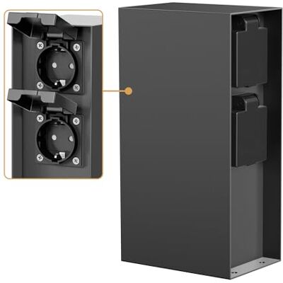 ledscom.de Suporte de lâmpada de jardim POMI para exteriores, IP44, 4 vias, aço inoxidável, antracite, angular, 23 cm ledscom.de Suporte de lâmpada de jardim POMI para exteriores, IP44, 4 vias, aço inoxidável, antracite, angular, 23 cm