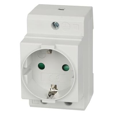 Offgridtec Tomada Schuko para trilho Hutschriene 16 A, 230 V, 2P+E, tomada embutida para montagem em trilho de distribuição, armário de contador, tomada de proteção para montagem em trilho de suporte Offgridtec Tomada Schuko para trilho Hutschriene 16 A, 230 V, 2P+E, tomada embutida para montagem em trilho de distribuição, armário de contador, tomada de proteção para montagem em trilho de suporte