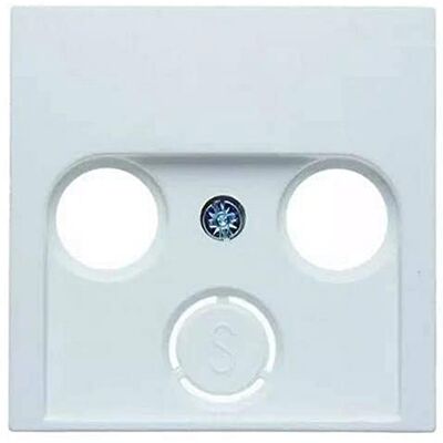 Hager Berker tampa p/tomada tv-fm-sat branco polar série /b3/b7 Ref. 6512510120 Hager Berker tampa p/tomada tv-fm-sat branco polar série /b3/b7 Ref. 6512510120