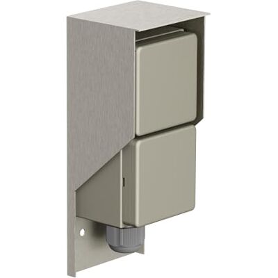 ledscom.de Tomada de corrente de superfície PIWI para exteriores, IP44, 2 contactos, inox, vertical ledscom.de Tomada de corrente de superfície PIWI para exteriores, IP44, 2 contactos, inox, vertical