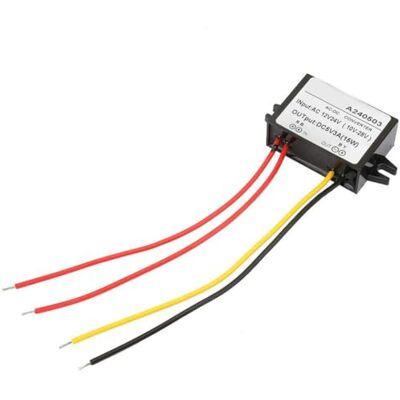 Walfront Conversor de transformador de potência de 12 V / 24 V AC DC 5 V módulo de fonte de alimentação redutor AC-DC (3 A) Walfront Conversor de transformador de potência de 12 V / 24 V AC DC 5 V módulo de fonte de alimentação redutor AC-DC (3 A)