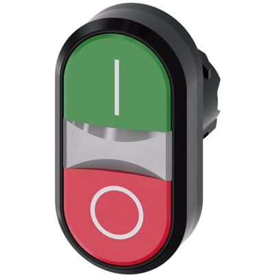 Siemens sirius ATC Botão duplo redondo plástico verde unipolar vermelho ou botão liso Siemens sirius ATC Botão duplo redondo plástico verde unipolar vermelho ou botão liso