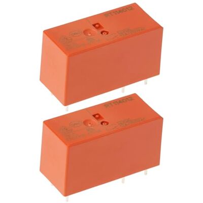 OTOTEC Relé de impressão RT 114012 de 5 pinos 12 V CC 12 A 250 V CA RT114012 2 unidades OTOTEC Relé de impressão RT 114012 de 5 pinos 12 V CC 12 A 250 V CA RT114012 2 unidades