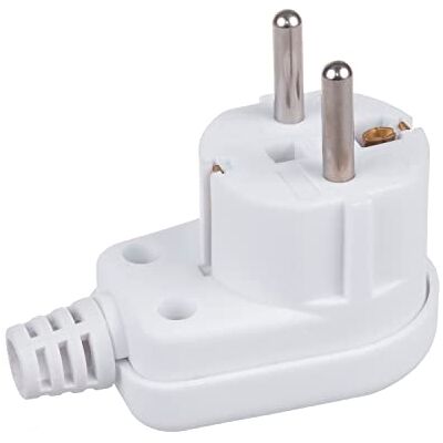 Maclean Tomada de contacto de aterramento tomada angular Uni-Schuko tomada Uni Schuko 16A 250 V plástico branco Maclean Tomada de contacto de aterramento tomada angular Uni-Schuko tomada Uni Schuko 16A 250 V plástico branco