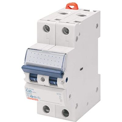Gewiss Interruptor magnético mate 1 pólo + neutro C20 4,5 ka 2 módulos Gewiss Interruptor magnético mate 1 pólo + neutro C20 4,5 ka 2 módulos