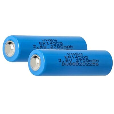 vhbw 2X bateria de célula redonda de lítio ER14505 Bateria especial (2700 mAh, 3,6 V, Li-SOCl2) vhbw 2X bateria de célula redonda de lítio ER14505 Bateria especial (2700 mAh, 3,6 V, Li-SOCl2)