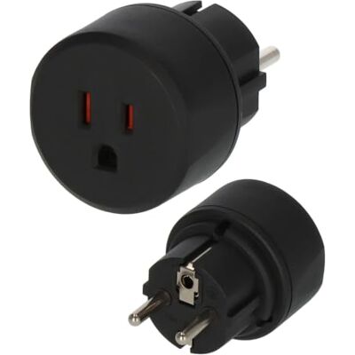 Brennenstuhl Tomada de viagem / adaptador de viagem (para ligar aparelhos elétricos com sistema de tomada americana (3 pinos) em países com sistema de tomada de contacto à terra) preto Brennenstuhl Tomada de viagem / adaptador de viagem (para ligar aparelhos elétricos com sistema de tomada americana (3 pinos) em países com sistema de tomada de contacto à terra) preto