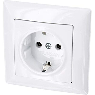 HAVA Tomada de embutimento, terminal de encaixe, tudo em um, série G1 branco puro HAVA Tomada de embutimento, terminal de encaixe, tudo em um, série G1 branco puro