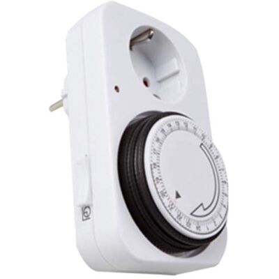 SILVER ELECTRONICS Programador analógico 24 horas, branco SILVER ELECTRONICS Programador analógico 24 horas, branco