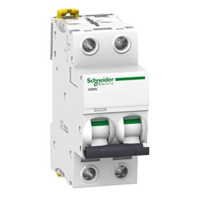 Schneider Electric A9F79210 Interruptor automático magnético térmico Ic60N 2P 10A curva C Schneider Electric A9F79210 Interruptor automático magnético térmico Ic60N 2P 10A curva C