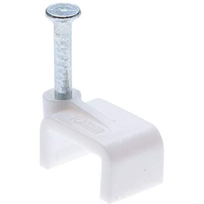 Keple Clipes de cabo plano 100 peças braçadeira 10 mm para cabo grampos com pregos de aço incorporados clipes de parede elétricos para escritório/casa compatível com Cat 5 5e, 6 6a, 7, 6P4C 8P8C RJ11 RJ45 Keple Clipes de cabo plano 100 peças braçadeira 10 mm para cabo grampos com pregos de aço incorporados clipes de parede elétricos para escritório/casa compatível com Cat 5 5e, 6 6a, 7, 6P4C 8P8C RJ11 RJ45