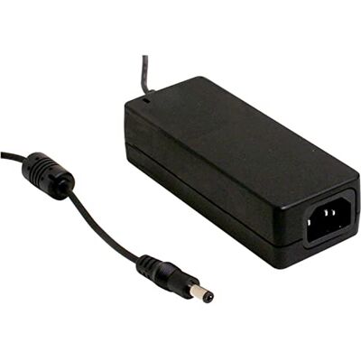 MEAN WELL Cabo de alimentação para mesa (60 W, 12 V, 5 A, 100 cm conector CC (2,1/5,5 mm), adaptador de CA e CC MEAN WELL Cabo de alimentação para mesa (60 W, 12 V, 5 A, 100 cm conector CC (2,1/5,5 mm), adaptador de CA e CC