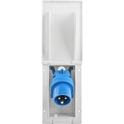 wamovo CEE exterior tomada branca contra salpicos de água. 200 – 250 V, 16 A, 3 pinos wamovo CEE exterior tomada branca contra salpicos de água. 200 – 250 V, 16 A, 3 pinos