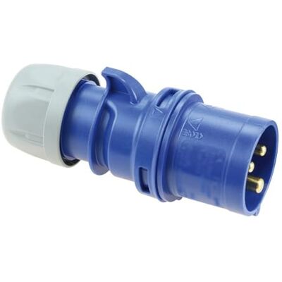 Famatel Pegada industrial IP44 Cabeamento rápido de baixa tensão 2P 1T 200-250 V 16 A, azul Famatel Pegada industrial IP44 Cabeamento rápido de baixa tensão 2P 1T 200-250 V 16 A, azul