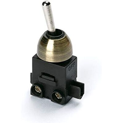 Orion Interruptor de ligar e desligar (250 V, 1 polo, 2 (1) A LS-2, dourado e prateado, antigo, para lâmpadas de mesa) Orion Interruptor de ligar e desligar (250 V, 1 polo, 2 (1) A LS-2, dourado e prateado, antigo, para lâmpadas de mesa)