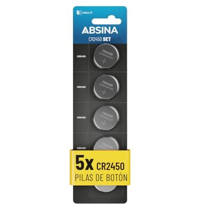 ABSINA 5X CR2450 3V Bateria de Lítio Pilhas CR2450 à Prova de Vazamentos e de Longa Durabilidade Pilha CR2450 3 Volts, CR 2450 Lítio 3V, Pilhas CR2450 3V Lítio, CR2450 Pilhas, Pilhas 2450 Baterias ABSINA 5X CR2450 3V Bateria de Lítio Pilhas CR2450 à Prova de Vazamentos e de Longa Durabilidade Pilha CR2450 3 Volts, CR 2450 Lítio 3V, Pilhas CR2450 3V Lítio, CR2450 Pilhas, Pilhas 2450 Baterias