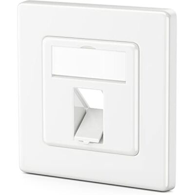 deleyCON 1 x Caixa de conexão de 1 porta, caixa vazia para módulos Keystone tomada de dados embalada, saída em ângulo de 45° para Keystones deleyCON 1 x Caixa de conexão de 1 porta, caixa vazia para módulos Keystone tomada de dados embalada, saída em ângulo de 45° para Keystones