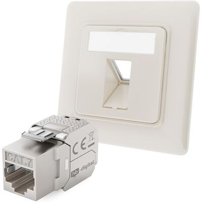 HB-DIGITAL 1 porta CAT 7 RAL9010 1 módulo CAT 7 Keystone RJ45 LAN Ethernet Keystone tomada fêmea para CAT 5e CAT 6 CAT 6 a máx. 10 Gbps STP branco puro HB-DIGITAL 1 porta CAT 7 RAL9010 1 módulo CAT 7 Keystone RJ45 LAN Ethernet Keystone tomada fêmea para CAT 5e CAT 6 CAT 6 a máx. 10 Gbps STP branco puro