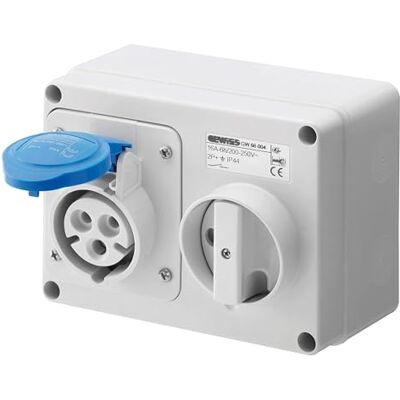 Gewiss GW66004 caixa de tomadas azul caixa registadora Gewiss GW66004 caixa de tomadas azul caixa registadora