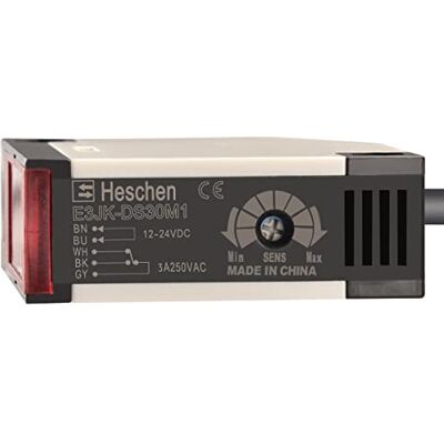 Heschen Interruptor fotoelétrico, , 12-24 V CC, tipo difuso, distância de deteção 30 cm Heschen Interruptor fotoelétrico, , 12-24 V CC, tipo difuso, distância de deteção 30 cm