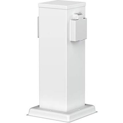 ledscom.de Suporte de lâmpada de jardim Polly para exterior, IP44, 2 vias, aço inoxidável, branco, angular, 27 cm ledscom.de Suporte de lâmpada de jardim Polly para exterior, IP44, 2 vias, aço inoxidável, branco, angular, 27 cm