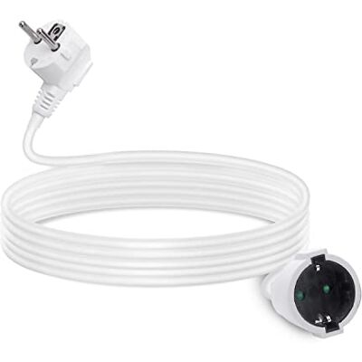 Aigostar Cabo Extensor de 10 metros, até 3680W, Proteção Infantil, Tomada 16A/250V, Conexão 2P+E, Cabo do Tipo H05VV-F 3G1.5mm², Branco Aigostar Cabo Extensor de 10 metros, até 3680W, Proteção Infantil, Tomada 16A/250V, Conexão 2P+E, Cabo do Tipo H05VV-F 3G1.5mm², Branco
