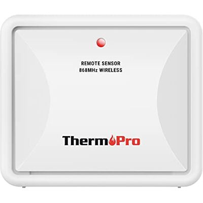 TempPro ThermoPro Sensor remoto de termómetro higrômetro, transmissor exterior para TP200C, branco TempPro ThermoPro Sensor remoto de termómetro higrômetro, transmissor exterior para TP200C, branco