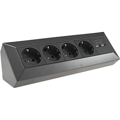 Chilitec - 4-fach Steckdosenblock - Anthracite - Power strip Chilitec - 4-fach Steckdosenblock - Anthracite - Power strip
