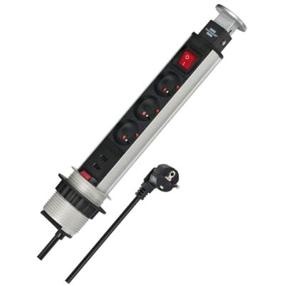 Brennenstuhl Tower Power Extensão retrátil, cinzento, , 230 V Brennenstuhl Tower Power Extensão retrátil, cinzento, , 230 V