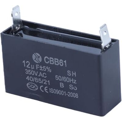 Walfront CBB61 Condensador gerador de gasolina arranque condensador de motor de ar condicionado 350VAC 12UF com orifício de montagem Walfront CBB61 Condensador gerador de gasolina arranque condensador de motor de ar condicionado 350VAC 12UF com orifício de montagem