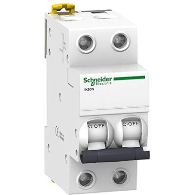 Schneider Electric A9K17220 Interruptor automático magnético, Ik60N, 2P, 20 A, curva C Schneider Electric A9K17220 Interruptor automático magnético, Ik60N, 2P, 20 A, curva C