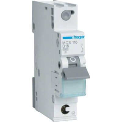 Hager Curto-circuito Tipo C 1 1 módulo(s) Curta circuitos (16 A, 50-60 Hz, 16 A, Tipo C, 1 módulo(s), -25-60 °C) Hager Curto-circuito Tipo C 1 1 módulo(s) Curta circuitos (16 A, 50-60 Hz, 16 A, Tipo C, 1 módulo(s), -25-60 °C)