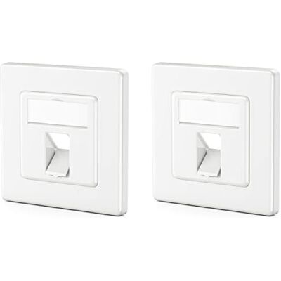 deleyCON 2x Caixa de Ligação de 1 Porta Caixa Vazia para Módulos Keystone Tomada de Dados Embutida Saída em Ângulo de 45° para Keystones deleyCON 2x Caixa de Ligação de 1 Porta Caixa Vazia para Módulos Keystone Tomada de Dados Embutida Saída em Ângulo de 45° para Keystones