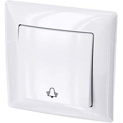 HAVA Interruptor embutido, símbolo de campainha, terminal de tomada, tudo em um, série G1 cor branca HAVA Interruptor embutido, símbolo de campainha, terminal de tomada, tudo em um, série G1 cor branca