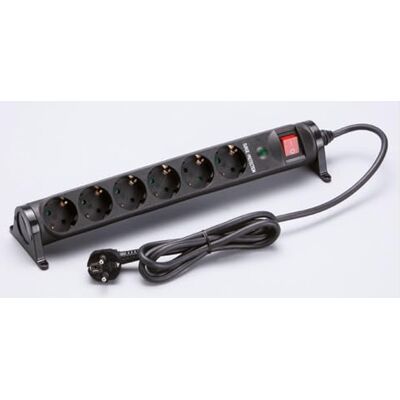 Unitec Allocacoc Extensão com 6 tomadas com interruptor, 1,4 m, Preto Unitec Allocacoc Extensão com 6 tomadas com interruptor, 1,4 m, Preto
