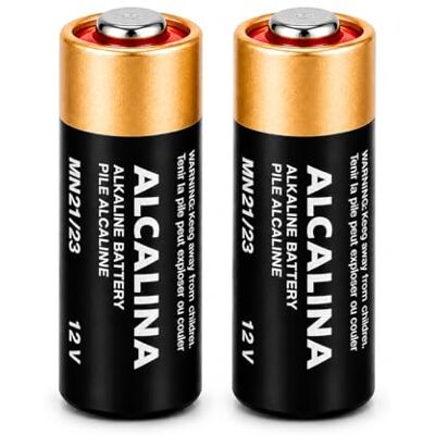 CABLEPELADO Pilhas alcalinas MN21 A23 / 23A / V23GA / LRV08 / 8LR932 12 V adequado para uso em comandos à distância, campainhas sem fios e sistemas de segurança, 2 unidades CABLEPELADO Pilhas alcalinas MN21 A23 / 23A / V23GA / LRV08 / 8LR932 12 V adequado para uso em comandos à distância, campainhas sem fios e sistemas de segurança, 2 unidades