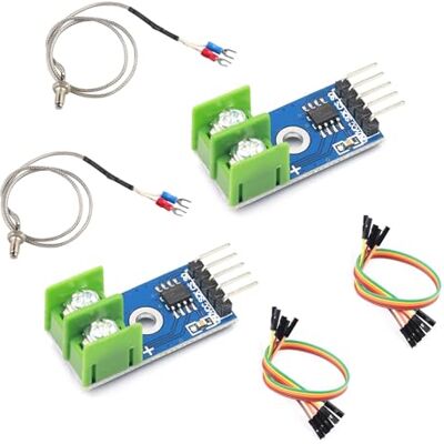 GERUI 2 sensores de temperatura MAX6675, sensor de temperatura tipo K, módulo MAX6675 compatível com Arduino e Raspberry Pi GERUI 2 sensores de temperatura MAX6675, sensor de temperatura tipo K, módulo MAX6675 compatível com Arduino e Raspberry Pi