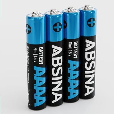 ABSINA 4x pilhas AAAA para lápis digital, Surface Pen, Stylus de Tablet e muito mais pilha AAAA 1,5V alcalina pilhas AAAA lápis LR61 E96 pilhas AAAA alcalinas, pilha AAAA Surface, AAAA Battery ABSINA 4x pilhas AAAA para lápis digital, Surface Pen, Stylus de Tablet e muito mais pilha AAAA 1,5V alcalina pilhas AAAA lápis LR61 E96 pilhas AAAA alcalinas, pilha AAAA Surface, AAAA Battery