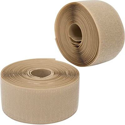 AERZETIX Fita/rolo de scratch 50mm 5 metros de auto-agarre organizador/sujetador tira de enganche para bolsa, peça de vestuário, correia cor: bege escuro em poliamida e poliéster AERZETIX Fita/rolo de scratch 50mm 5 metros de auto-agarre organizador/sujetador tira de enganche para bolsa, peça de vestuário, correia cor: bege escuro em poliamida e poliéster