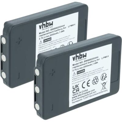 vhbw 2X bateria substitui Autec MHM03, LPM01LI, LPM01 para controlo remoto industrial (2000 mAh, 3,7 V, Li-Poli) preto LPM01LI, LPM01 para mando a distancia industrial (2000 mAh, 3,7 V, Li-poli) negro vhbw 2X bateria substitui Autec MHM03, LPM01LI, LPM01 para controlo remoto industrial (2000 mAh, 3,7 V, Li-Poli) preto LPM01LI, LPM01 para mando a distancia industrial (2000 mAh, 3,7 V, Li-poli) negro