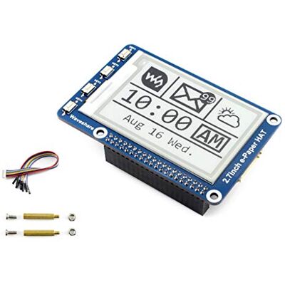 Waveshare Resolução de 264 x 176 de 2,7 polegadas e-Paper Display Hat E-Ink Screen LCD módulo SPI Interface com controlador incorporado para Raspberry Pi 2B 3B 3B 4B Zero W/Arduino/STM32/Jetson Nano Waveshare Resolução de 264 x 176 de 2,7 polegadas e-Paper Display Hat E-Ink Screen LCD módulo SPI Interface com controlador incorporado para Raspberry Pi 2B 3B 3B 4B Zero W/Arduino/STM32/Jetson Nano