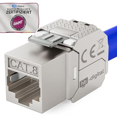 HB-DIGITAL CAT 8.1 Keystone Módulo Jack RJ45 Ethernet 2000 MHz 40 Gbit totalmente blindado Cat 6 Cat 7 Cat 8 STP Ethernet LAN cabo HB-DIGITAL CAT 8.1 Keystone Módulo Jack RJ45 Ethernet 2000 MHz 40 Gbit totalmente blindado Cat 6 Cat 7 Cat 8 STP Ethernet LAN cabo